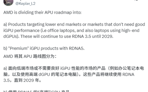 开始挤牙膏！AMD核显坚守RDNA3.5至2029年：高端才有RDNA5