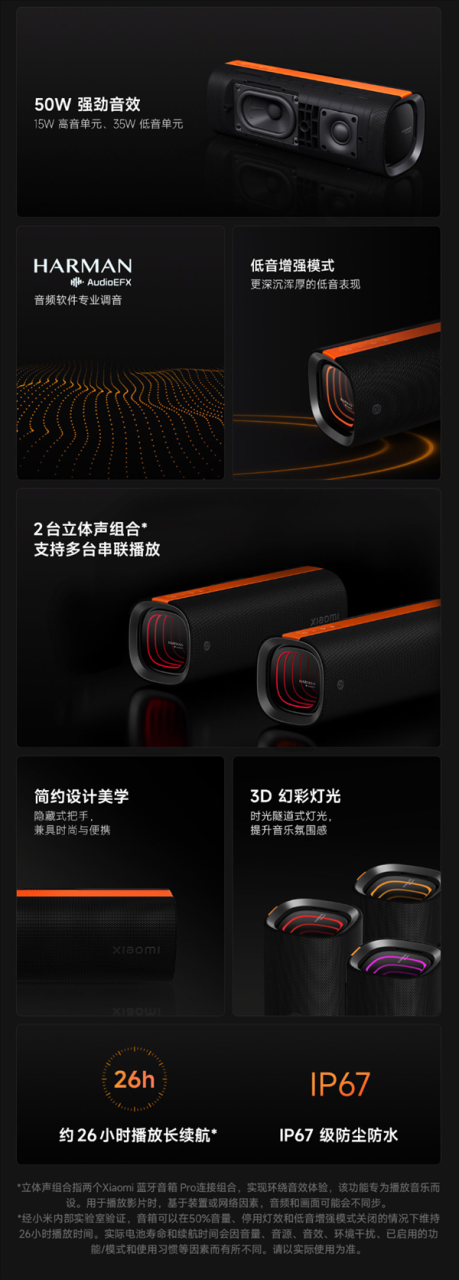 海外爆火的Sound Party来了！小米蓝牙音箱 Pro发布：599元、3D幻彩灯光超炫酷