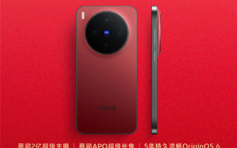 vivo X300好运红新年专属配色开售：全系国补！到手价3899元起