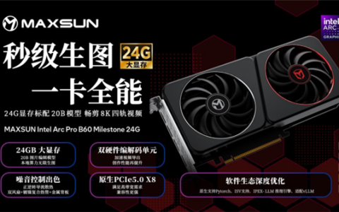 超大显存秒生图！铭瑄Intel Arc Pro B60系列显卡6499元起