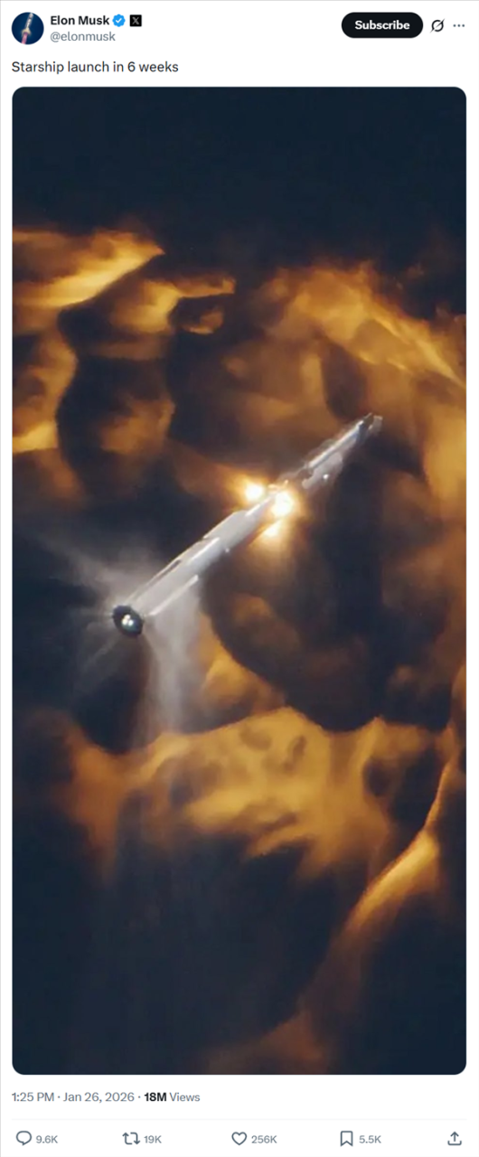 人类史上最强运载火箭！SpaceX星舰V3六周后首次发射测试