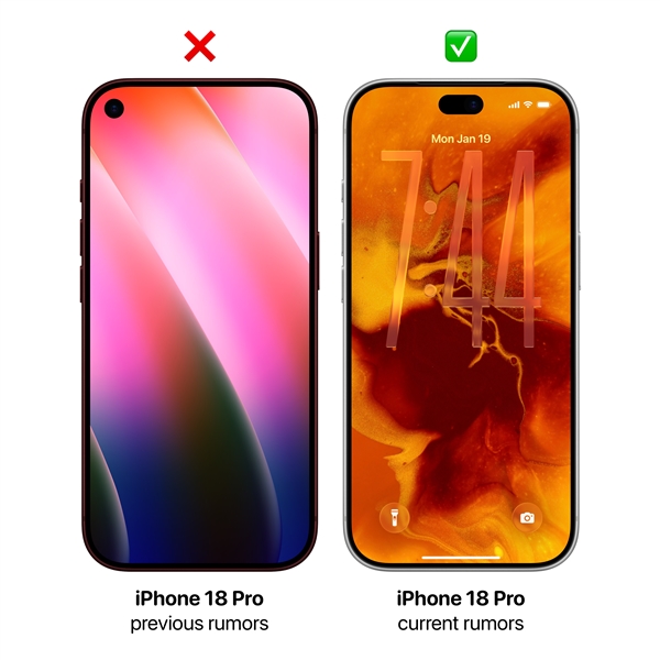 iPhone 18上热搜 果粉看完外观后释然：比左上角挖孔好多了