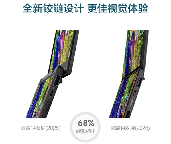 酷睿Ultra X9加持 华硕灵耀14 双屏 2026：双屏黑科技拉满 生产力天花板！