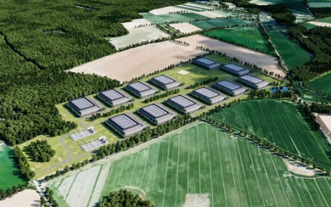 Visualization of the data center in the municipality of Choczewo