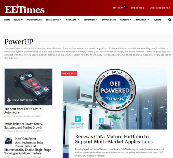 网站:EE Times播客荣登美国电子工程类榜单前列:EE Times Current斩获细分领域第一