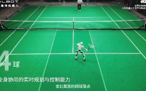 银河通用机器人挥拍击球