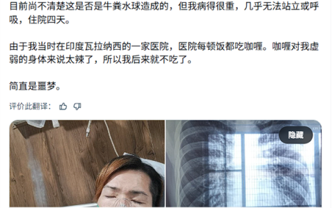 日本博主印度游遇乞讨 拒绝给钱后被泼牛粪住院4天