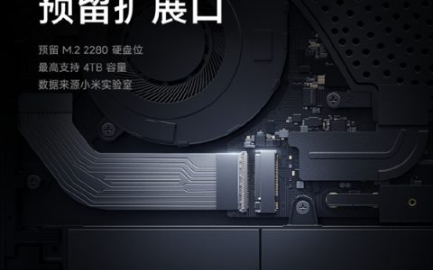小米首款高端轻薄本 小米笔记本Pro 14预留2280 SSD插槽 最高4TB扩展