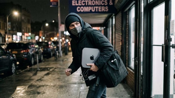 年度顶级蠢贼！偷Mac mini直接全程自曝 销赃连车牌都大方展示