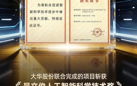 大华股份荣获吴文俊人工智能科技进步奖一等奖