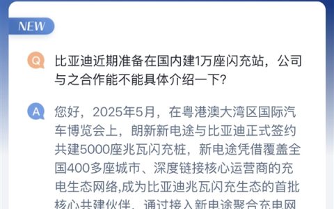 1万个桩打底！比亚迪又有5000个闪充桩确认