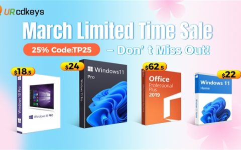 Windows 11/10、Office 2019/2016空前大促：最低几乎一折！