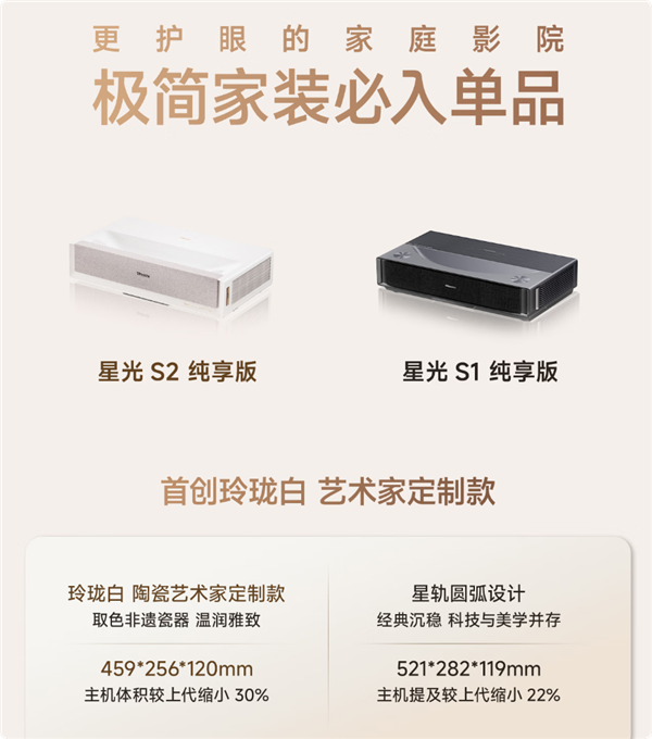 海信发布史上首款白色激光电视：灵感源自景德镇名瓷 体积缩小1/3