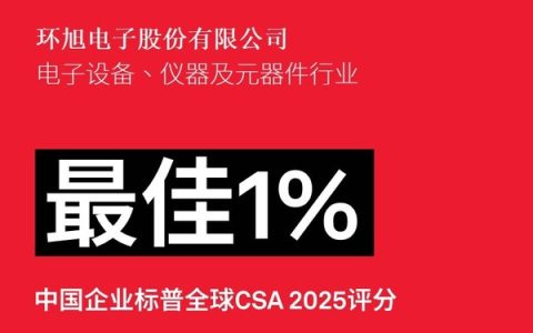 环旭电子蝉联“中国企业标普全球ESG评分最佳1%”最高荣誉
