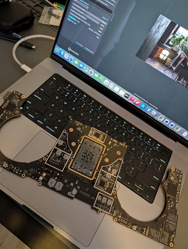 M1 Max主板烧穿一个洞！维修达人搬板修复：省下一台MacBook的钱