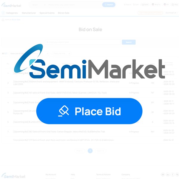 SurplusGLOBAL’s SemiMarket Attracts More Than 40 Global Buyers in First Online Semiconductor Equipment Auction, Driving 70% Higher Selling Prices
