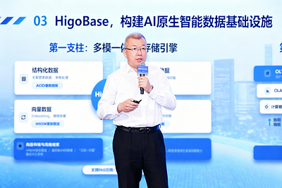 瀚高股份副总裁吕新杰博士现场发布Higobase新产品