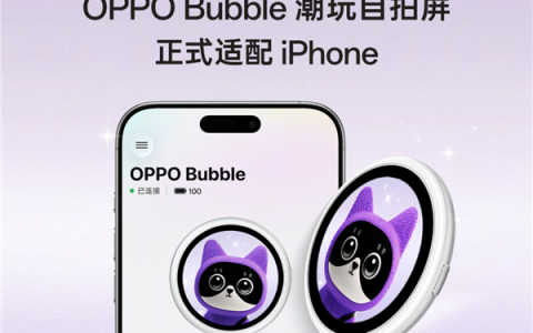 iPhone也能有背屏了！OPPO Bubble潮玩自拍屏官宣适配：499元