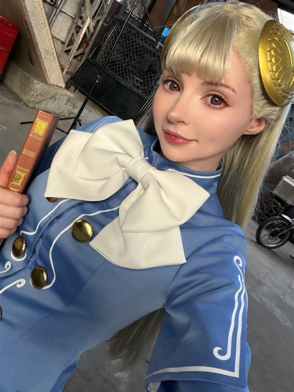 阿什莉体模《漫威争锋》泳装Cos美图 军帽制服好媚