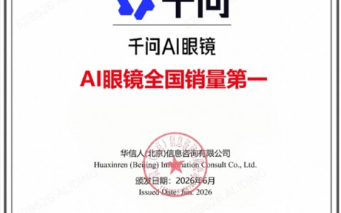 行业最强！千问AI眼镜斩获1-5月全国销量第一
