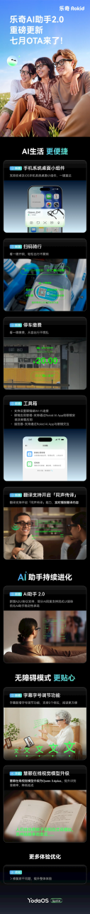 不用掏手机 乐奇AI眼镜看一眼就能解锁单车、缴停车费