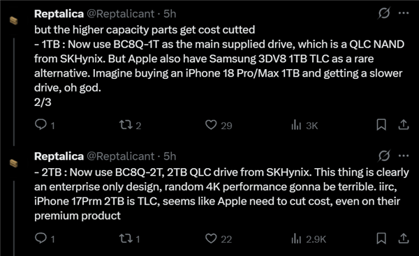 顶配用户惨遭背刺！iPhone 18 Pro被曝混用TLC和QLC闪存