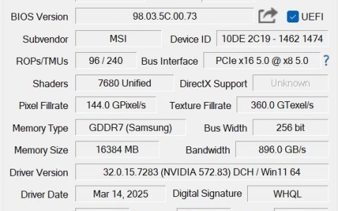 移动级RTX 5080性能实测：DLSS 4封神