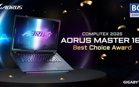 GIGABYTE AORUS MASTER 16 AI PC Wins COMPUTEX 2025 Best Choice Award for Industry-Leading Innovation