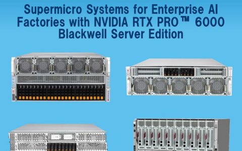 Supermicro Now Accepting Orders on Portfolio of More Than 20 Systems Optimized for the New NVIDIA RTX PRO 6000 Blackwell Server Edition GPUs, Accelerating the Deployment of Enterprise AI Factories