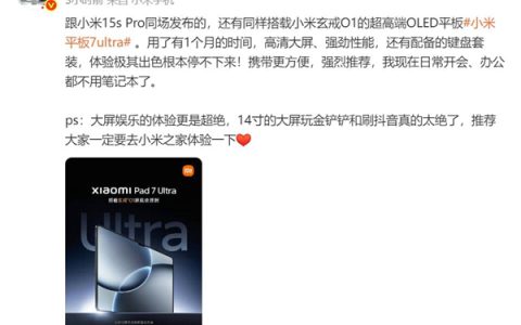 王腾上手小米平板7 Ultra：玄戒O1加持 体验真的太绝了